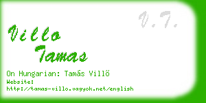 villo tamas business card