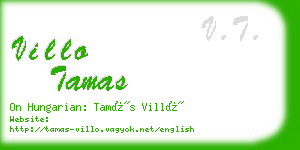 villo tamas business card